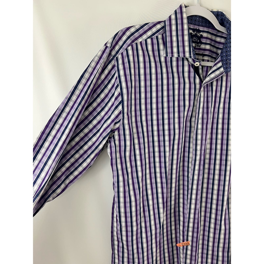 English Laundry Christopher Wicks Mens Shirt 100% Cotton Flip Cuff Sz 16 - Picture 5 of 7